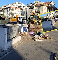 Fethiye'de çöp kenarlarına bırakılan atıklar temizlik ekiplerinin iş yükünü artırıyor