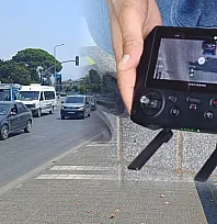 Fethiye'de dron destekli trafik denetimi