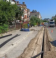 Fethiye'de fiber altyapı çalışması: Pürşah Bey Caddesi'nin bir bölümü trafiğe kapatıldı