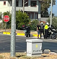 Fethiye'de Karaçulha Hal Kavşağı'nda motosiklet denetimi