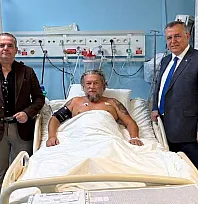 Fethiye'de Kaymakam Akkaya ve Başkan Çıralı'dan Seda Köktener'e geçmiş olsun ziyareti