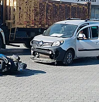 Fethiye'de otomobil ile motosiklet çarpıştı