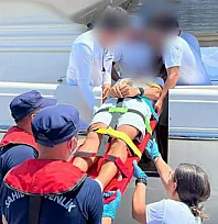 Fethiye'de özel teknede yaralanan vatandaşa tıbbi tahliye