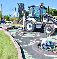 Fethiye'de Şehit Fethi Bey Parkı'nda yenileme çalışmaları başladı