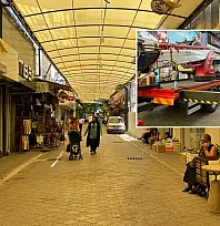 Fethiye'de 'Şemsiyeli Sokak' için son rötuşlar yapılıyor