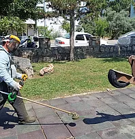 Fethiye'de Tuzla Mahallesi Akay Parkı'nda yenileme çalışmaları sürüyor