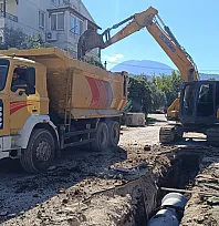 Fethiye'de yağmur suyu drenaj çalışmaları sürüyor