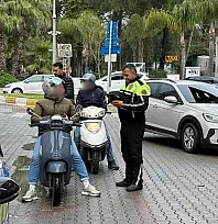 Fethiye Kandönmezler Kavşağı'nda motosiklet sürücülerine sıkı denetim