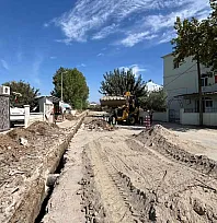 Fethiye Karadenizli Kemal Caddesi'nde doğalgaz çalışması