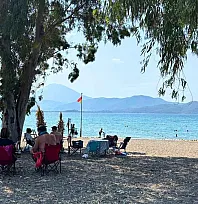 Fethiye Karataş Halk Plajı'nda gün erken başlıyor