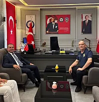 Fethiye Kaymakamı Akkaya'dan Emniyet Müdürü Yüceur'a ziyaret