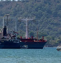 Fethiye Körfezi'ne 95 Metrelik Yük Gemisi Demirledi