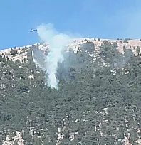 Fethiye Nif'te Orman Yangını! Havadan Müdahale Başladı