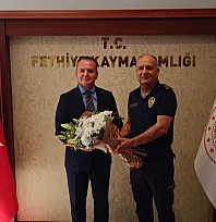 Fethiye'nin Yeni Emniyet Müdürü Yüceur'dan Kaymakam Akkaya'ya ziyaret