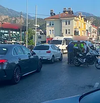 Fethiye Ölüdeniz Yolu'nda Maddi Hasarlı Motosiklet Kazası