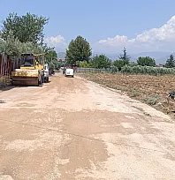 Fethiye Pazaryeri Mahallesi'nde yol çalışması
