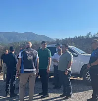 Fethiye protokolü yangın bölgesinde koordinasyonu yerinde takip ediyor