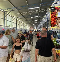 Fethiye Salı Pazarı'nda yazın etkisi: Tezgahlarda sebze ve meyve çeşidi yoğunluğu