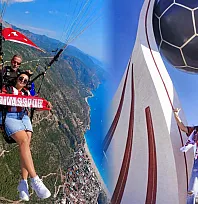 Fethiye Semalarında Sivasspor Sevgisi: Yamaç Paraşütünde Atkısını Açtı