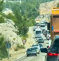 Fethiye Yayla Yolu'nda Trafik Yoğunluğu