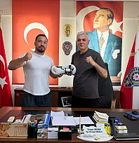 Fethiyeli Şampiyon Boksörden Seydikemer İlçe Emniyet Müdürü'ne Ziyaret