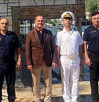 Kaymakam Akkaya'dan Fethiye Sahil Güvenlik Komutanı Çalık'a hayırlı olsun ziyareti