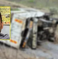 Kontrolden çıkan kamyon tali yola uçtu: 1 ölü, 1 yaralı