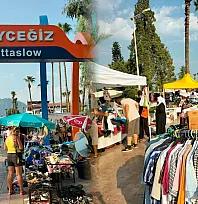 Köyceğiz'de ikinci el pazarı sıcak havadan etkilendi