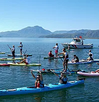 Köyceğiz'in doğal güzellikleri su sporları tutkunlarını ağırladı