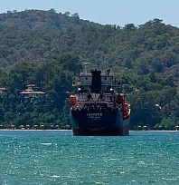 LEADER S İsimli Yük Gemisi Fethiye Körfezi'nde Demirledi