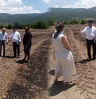 Menteşe'de 14 Ton Samanın Kül Olduğu Alanda İnceleme