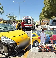 Menteşe'de park halindeki araçlara çarpan taksinin sürücüsü yaralandı