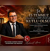 MHP Seydikemer İlçe Başkanı Mehmet Arıç'tan 15 Temmuz mesajı