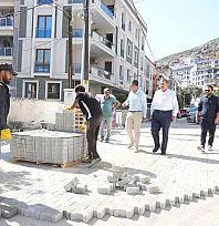 Milas Belesiyesi Tarafından Cadde ve Sokaklar Sıfırdan Parke İle Kaplanıyor