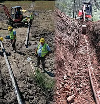 Milas Dörttepe'de içme suyu terfi hattı yenilendi