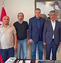 MSKÜ Rektörü Prof. Dr. Turhan Kaçar'dan Muğla Büyükşehir Gazeteciler Cemiyeti'ne Ziyaret