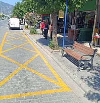 Muğla Büyükşehir'den Fethiye'de durak çizgilerine yenileme çalışması