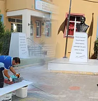 Muğla Büyükşehir'den zarar verilen Atatürk büstüne hızlı müdahale
