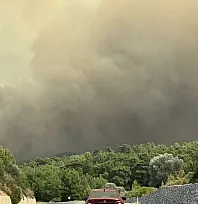 Muğla'da başladıktan sonra Antalya'ya sıçrayan orman yangınına müdahale ediliyor