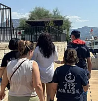 Muğla'da gezi teknesinde yaralanan vatandaş için tıbbi tahliye