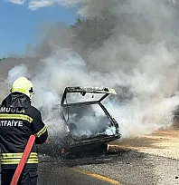 Muğla'da otomobilde çıkan yangın söndürüldü