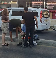 Ölüdeniz Caddesi'nde Motosiklet Yayaya Çarptı