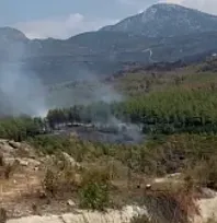 Seydikemer'de yanan alan yeniden alevlendi, endişe edilecek bir durum yok