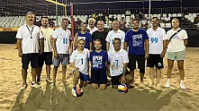 Fethiye'de plaj voleybolu turnuvasında ilk maçın galibi Kaymakamlık oldu
