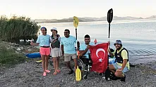 Köyceğiz Gölü'nde Türkiye ve Azerbaycan dostluğu için kürek çektiler