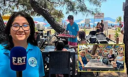 Fethiye Akmaz Halk Plajı'nda yaz sıcağına karşı serinleten ikram: Ücretsiz karpuz