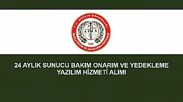 24 AYLIK SUNUCU BAKIM ONARIM VE YEDEKLEME YAZILIM HİZMETİ ALIMI