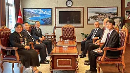 Çin Büyükelçisi Jiang Xuebin'den Fethiye Kaymakamı Akkaya'ya nezaket ziyareti