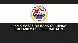 PİKNİK MASASI VE BANK YAPIMINDA KULLANILMAK ÜZERE MAL ALIM