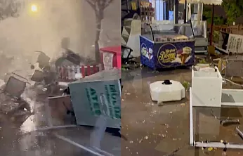 Antalya'da 4 kişinin ölümüne sebep olan hortum, önce seyir terasını yerle bir etmiş
